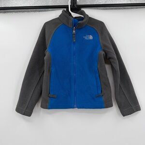 The north face full zip blue pullover boys xxs 5